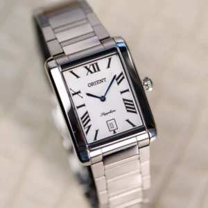 Relógio Orient Tank Eternal Clássico Safira Branco